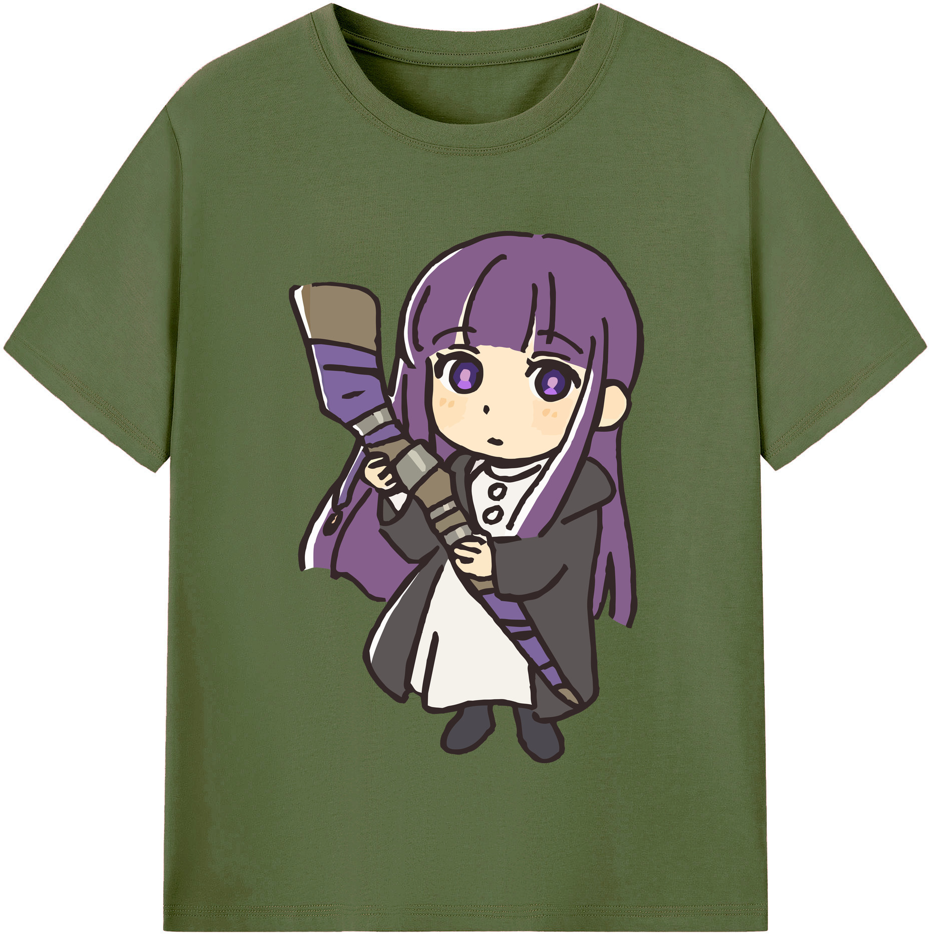 （画像用） 葬送のフリーレン Frieren 綿100％半袖Tシャツ（フロントプリント）